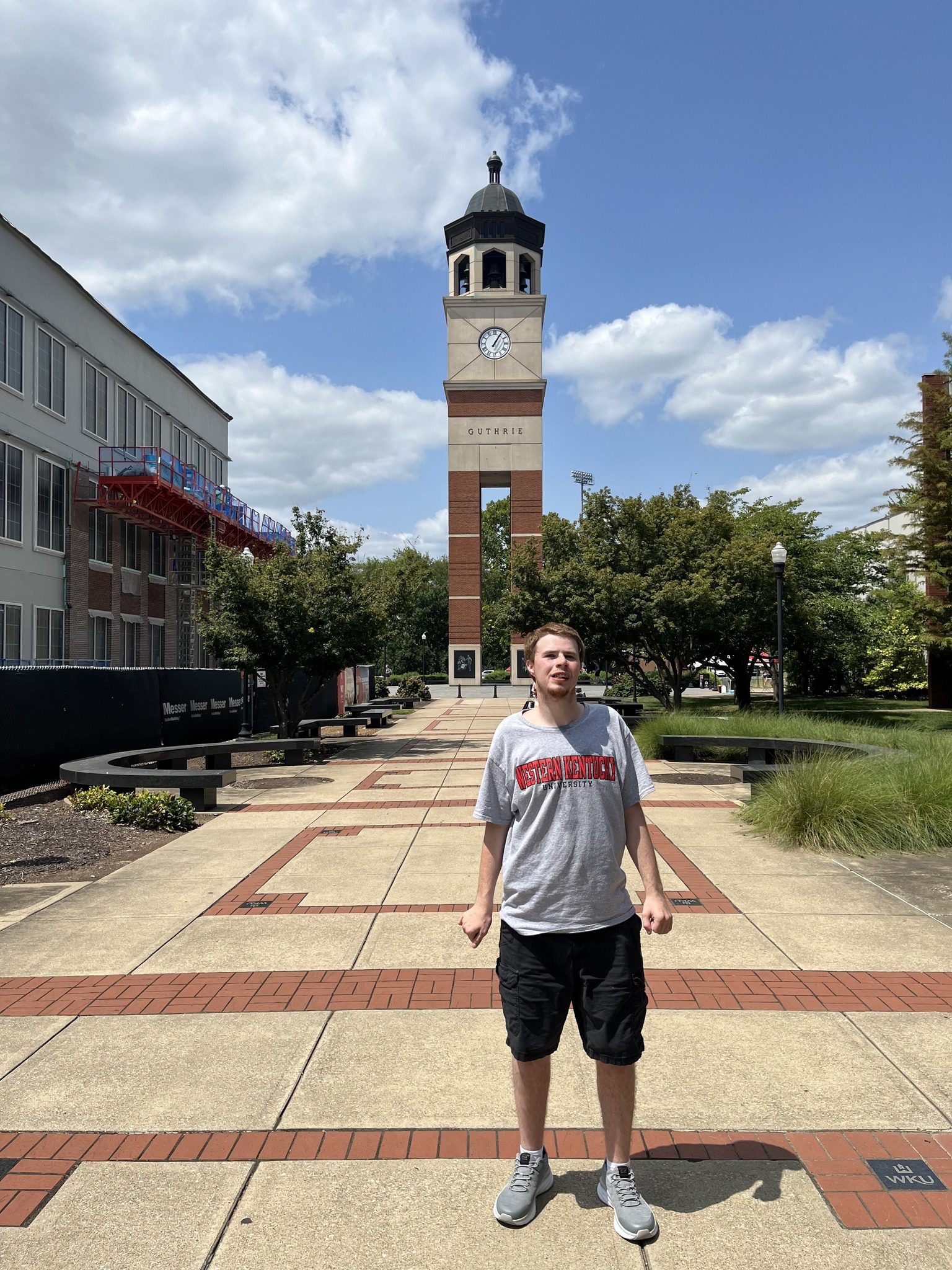 Student standing outside on the WKU campus