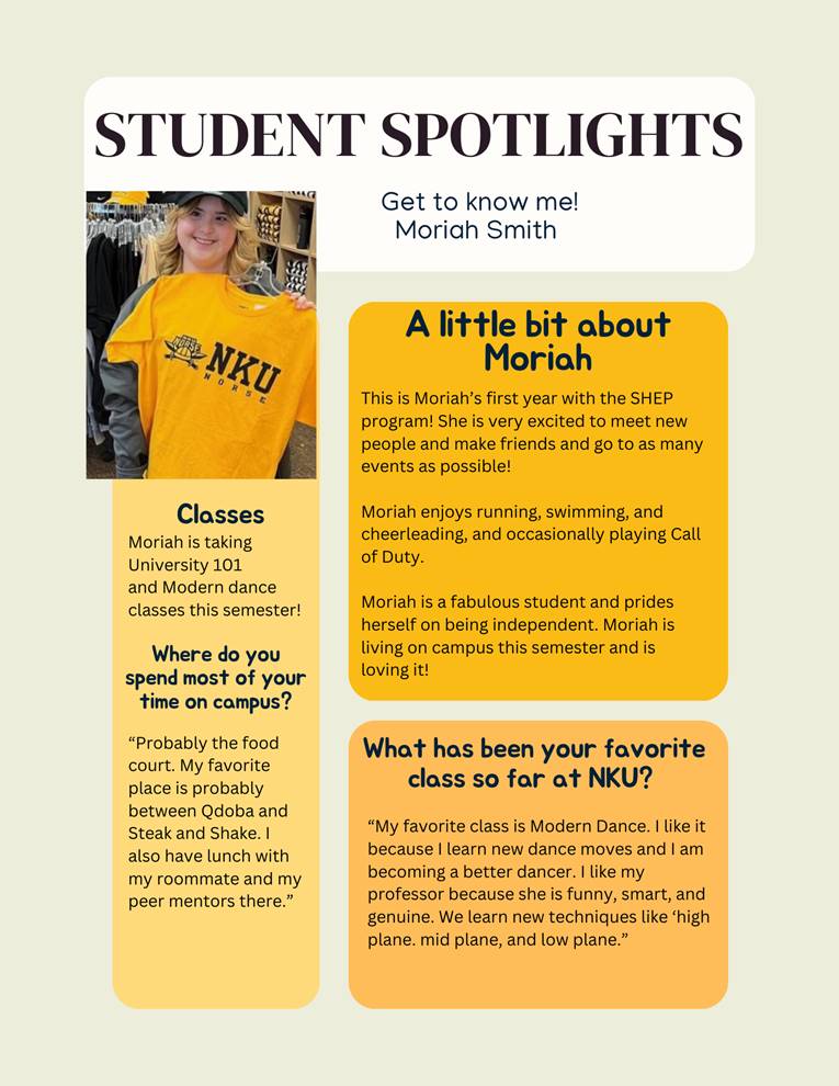 Student Spotlight on Moriah Smith